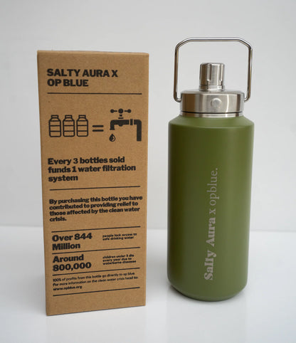 950ml Insulated Bottle Olive - 100% Profits Donated