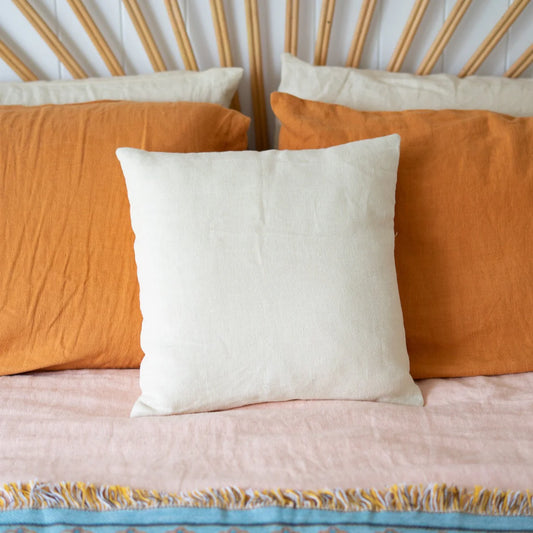 100% Hemp Cushion Cover White