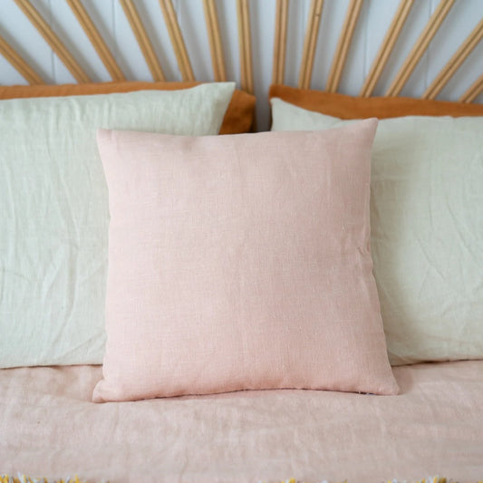 100% Hemp Cushion Cover Blush